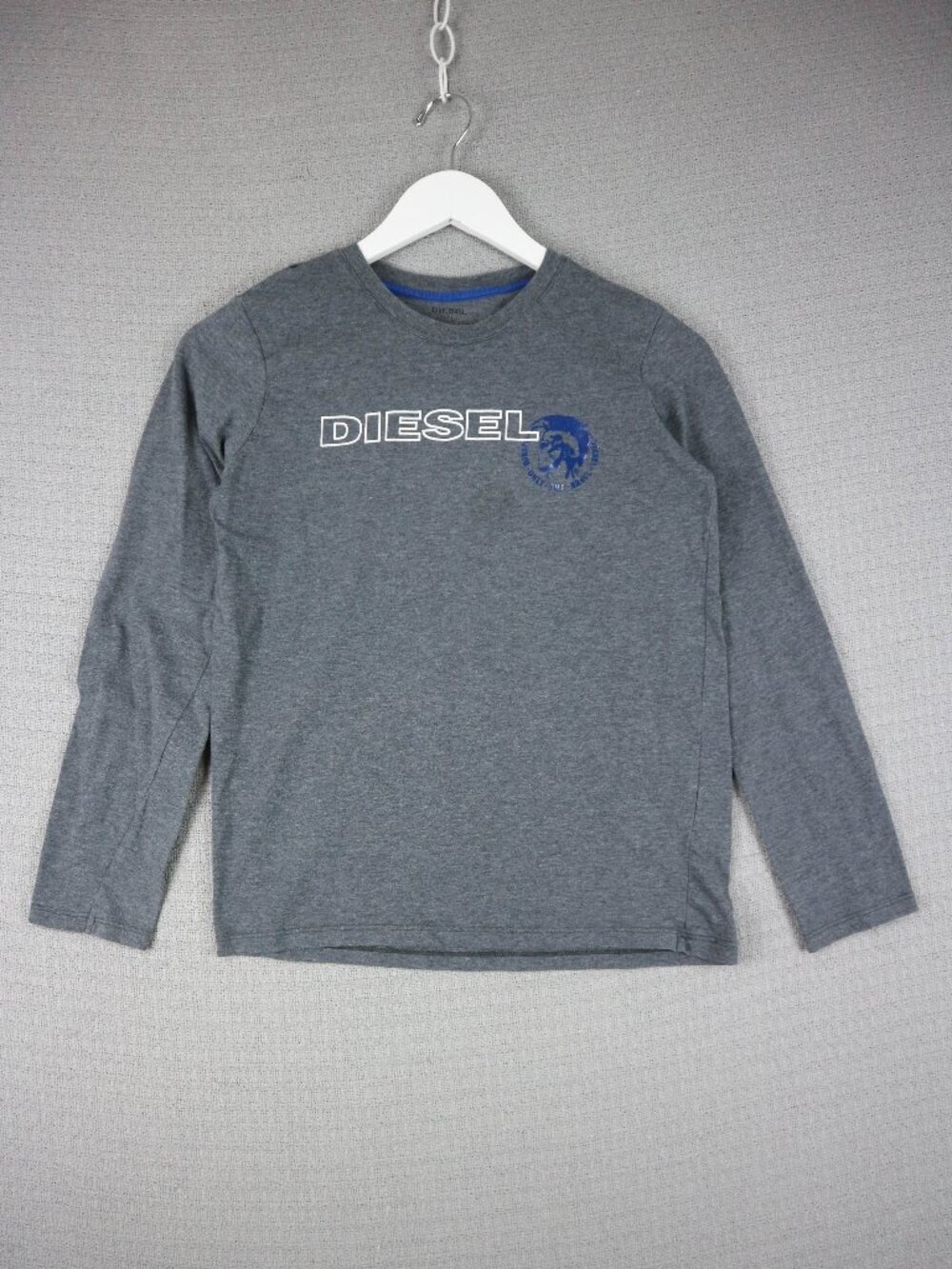 Diesel Logo Grey Longsleeve Youth Large 14